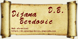 Dijana Berdović vizit kartica